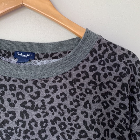 Splendid gray leopard sweatshirt - Picture 3 of 7